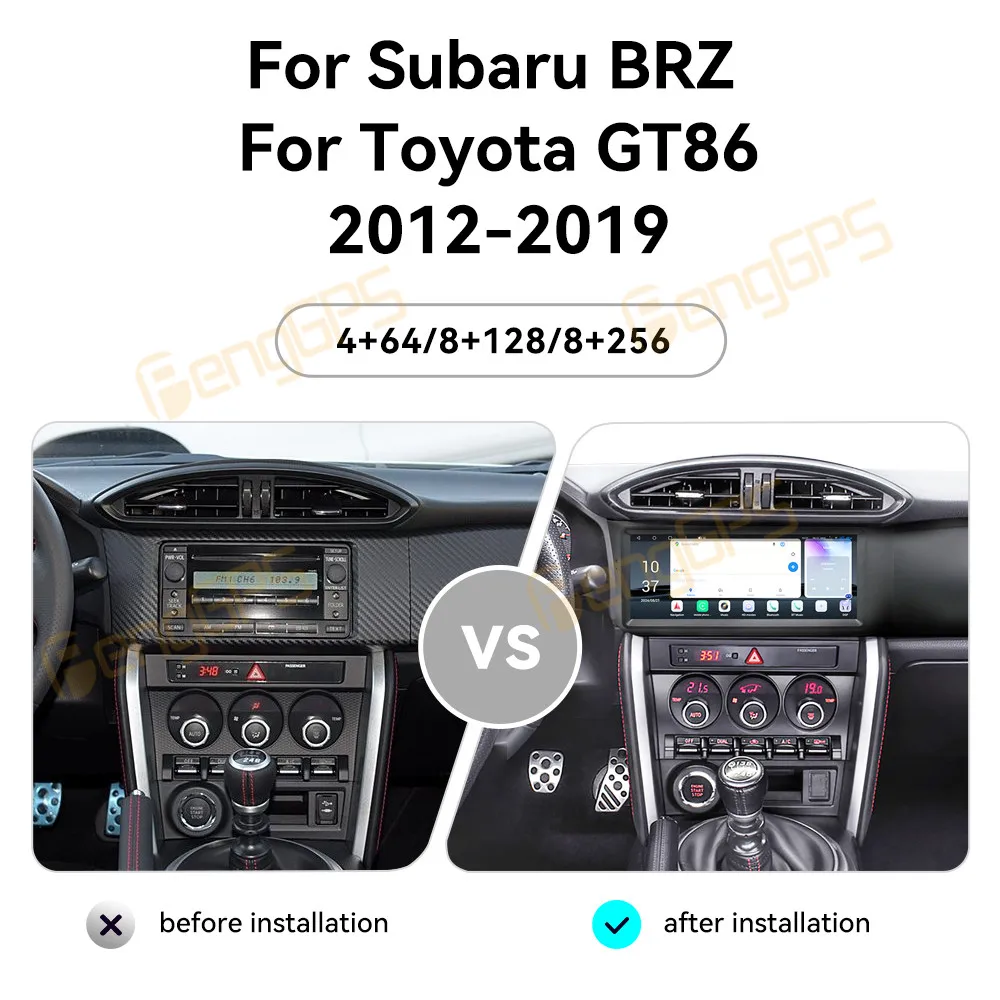 Android 13 Car Radio For Subaru BRZ Toyota GT86 2012-2019 Multimedia DVD Player Video Stereo 12