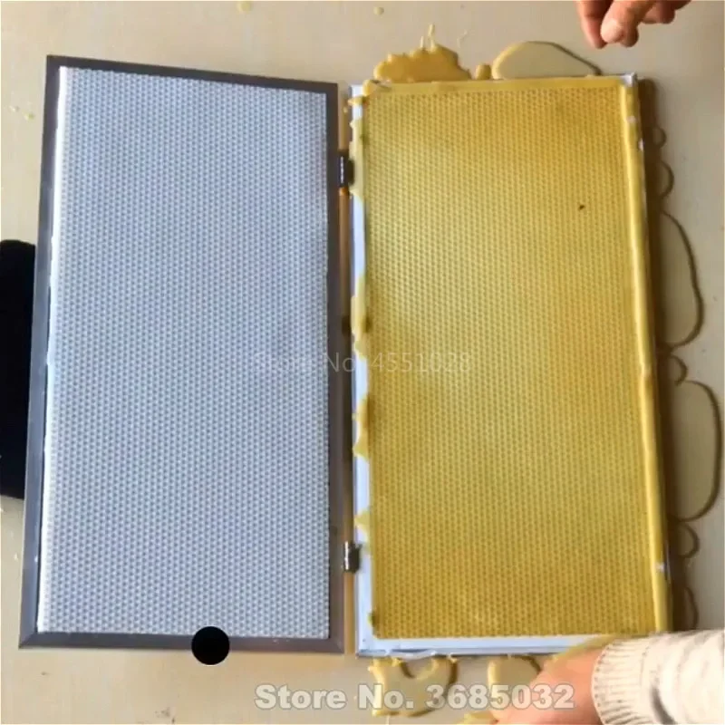 Hot Hand Pressure Beeswax Foundation Sheet Making Machine Wax Comb Embosser Mill Machine for China /Italian Bee