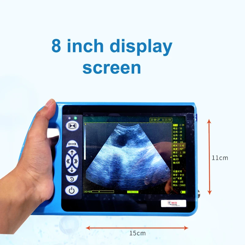 BTS N40 Handle Portable 8inch LED Screen Ultrasound Machine Convex Probe Pregnancy Sheep Dog Cow Horse Animal & Veterinary