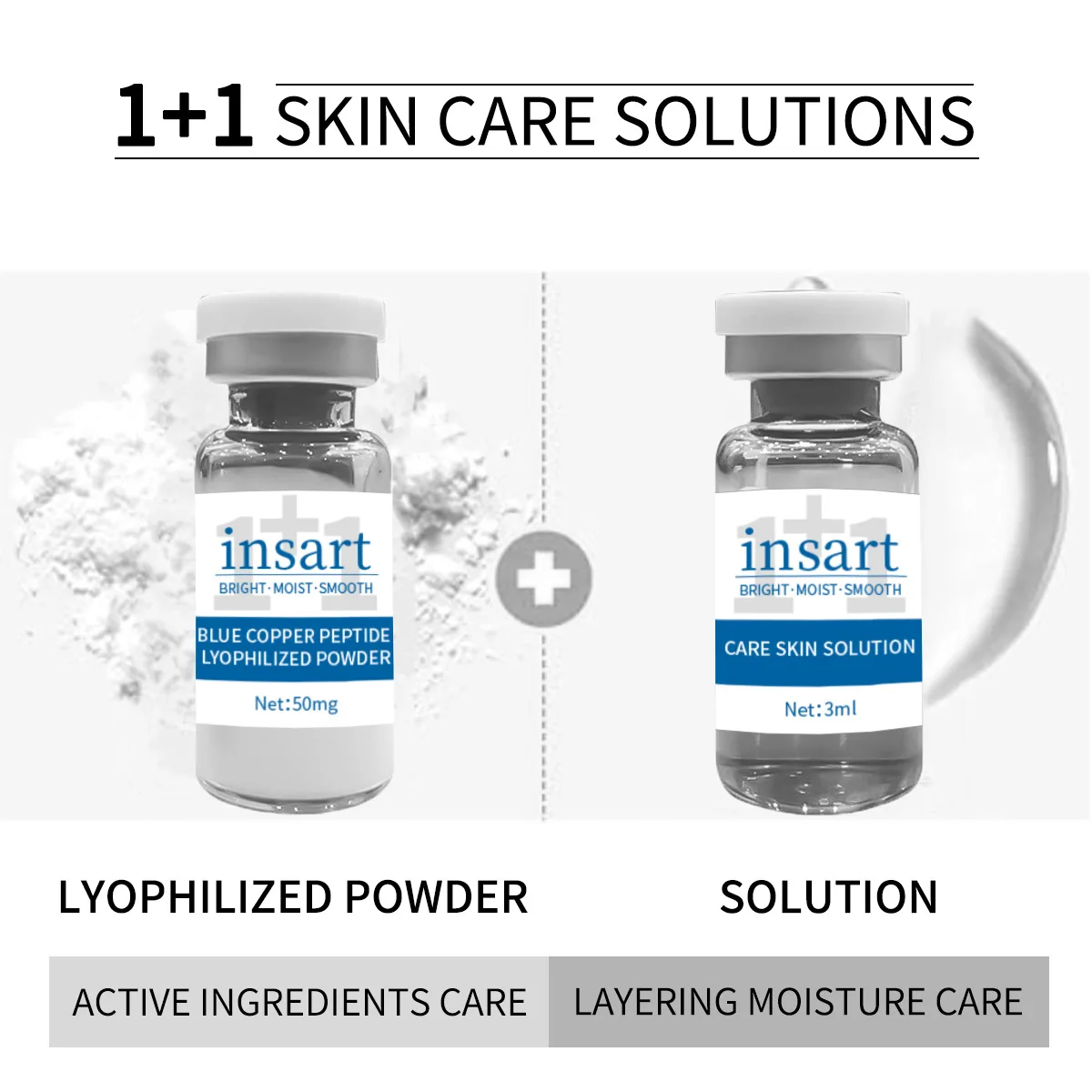 مجموعة مسحوق الببتيد النحاسي الأزرق مجفف بالتجميد مصل ترطيب وتبييض الوجه مضاد للتجاعيد ناعم وعناية بالبشرة جوهر سطع #3