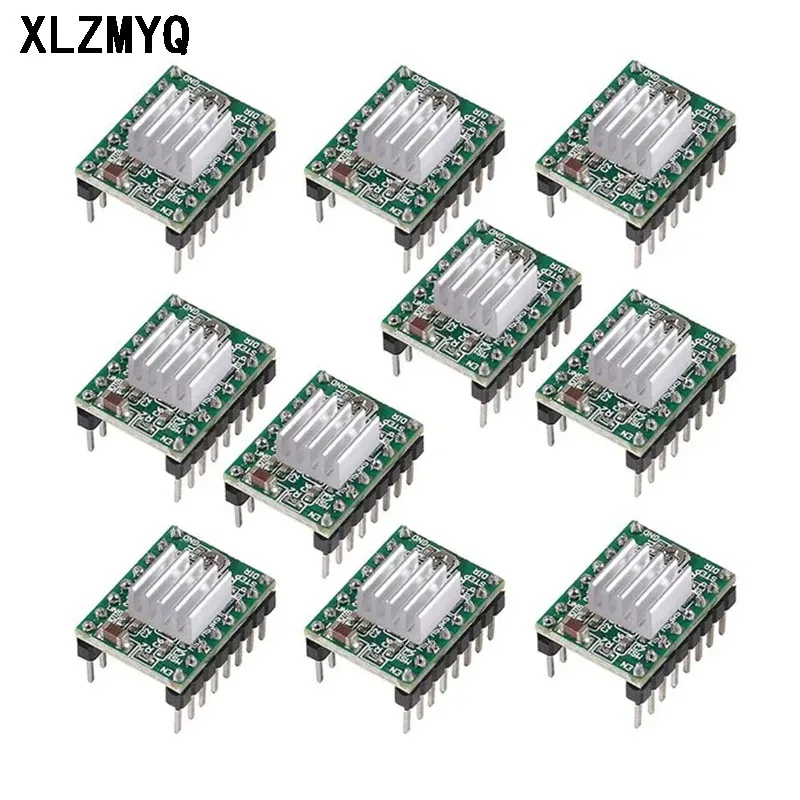 10pcs A4988 DRV8825 Stepper Motor Driver Module with Heat Sink For Arduino 3D Printer Motor Driver Control Extension Module