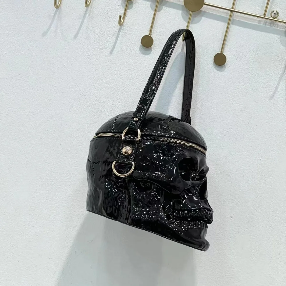 European and American Skull Funny Halloween Style Handbag Women\'s Shoulder Crossbody Bag