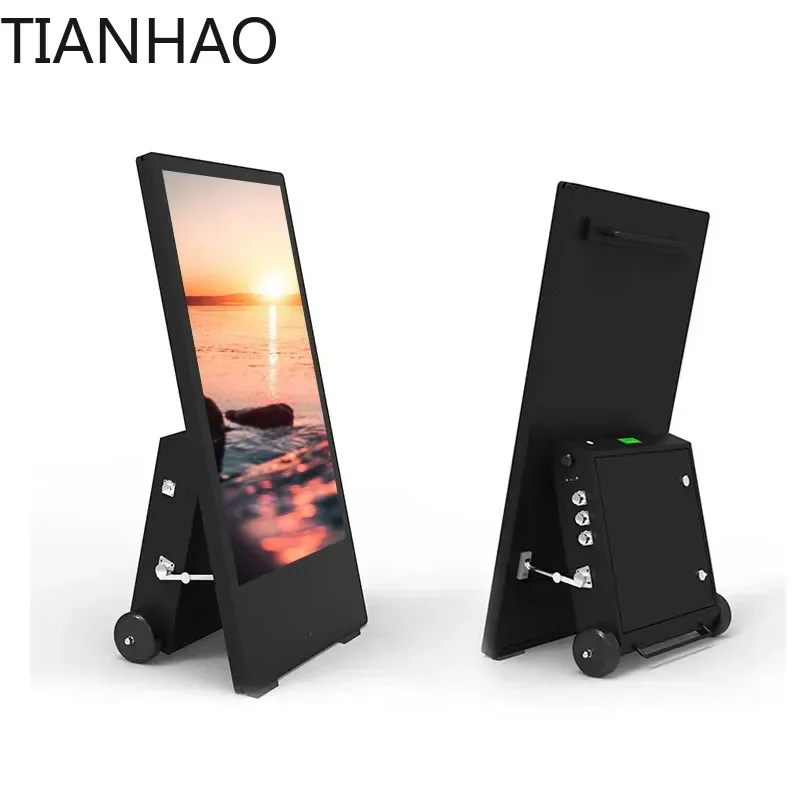 Aaa Portable LCD Advertising display Playing Equipment Billboard HD touch screen kiosk Outdoor Mobile digital signage