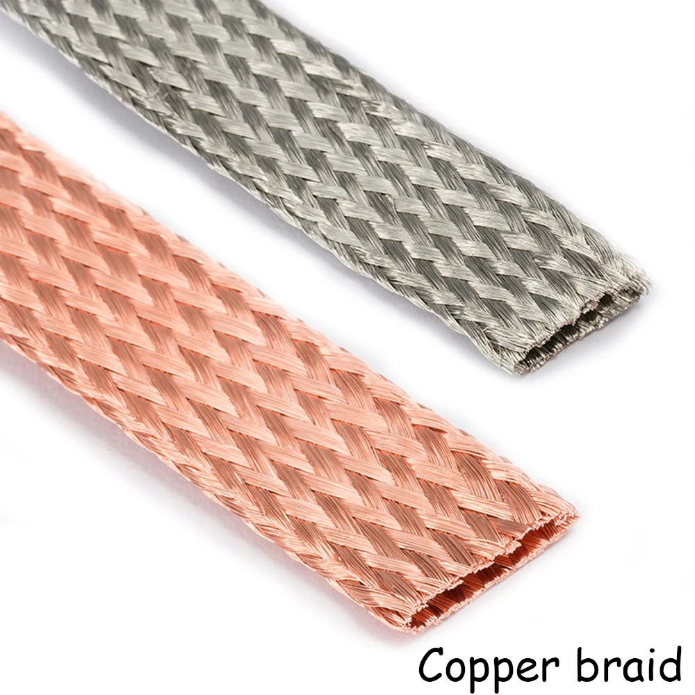 16mm2 Braided Copper Wire Braid With Ground Wire Straight Braided Copper Wire Grounded Soft Copper Wire Copper Braided Strip