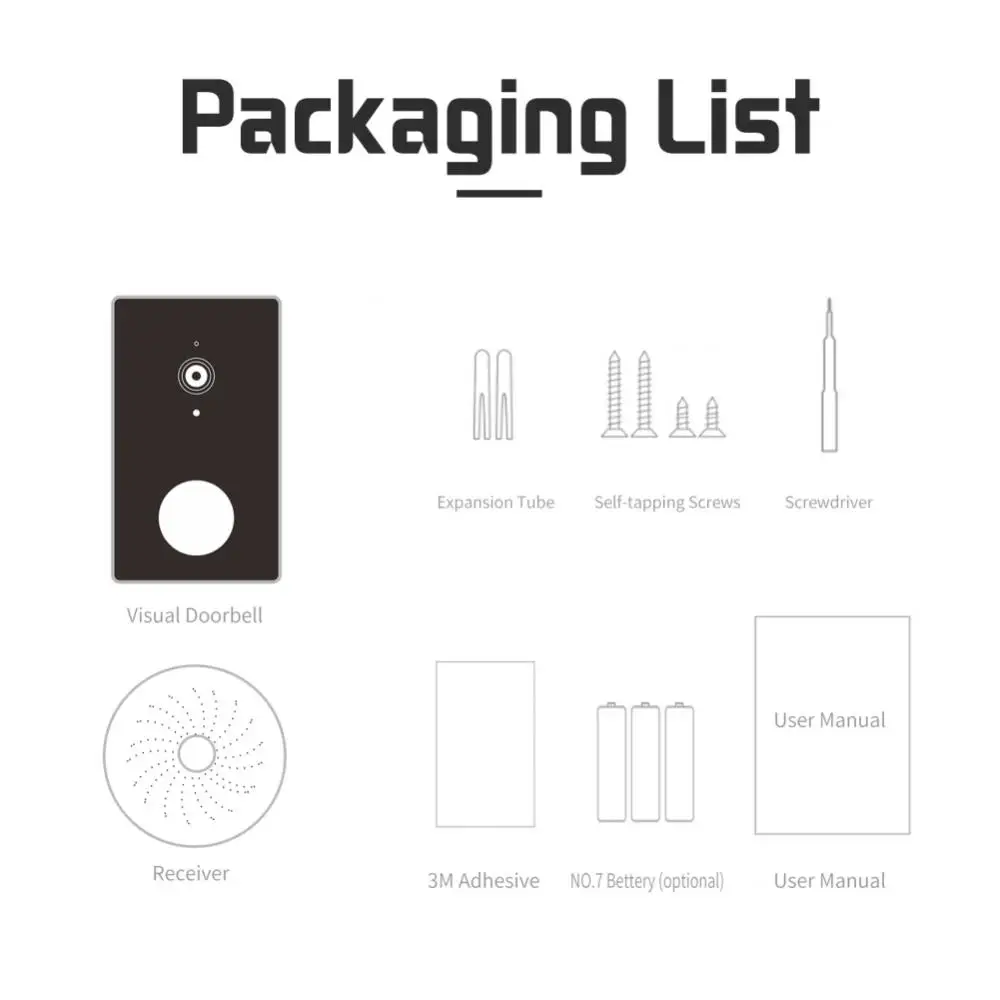 1~8PCS Digital Visual Intercom Tuya Wifi Voice Change Home Security Alarm Camera Infrared Night Vision 480p Monitor