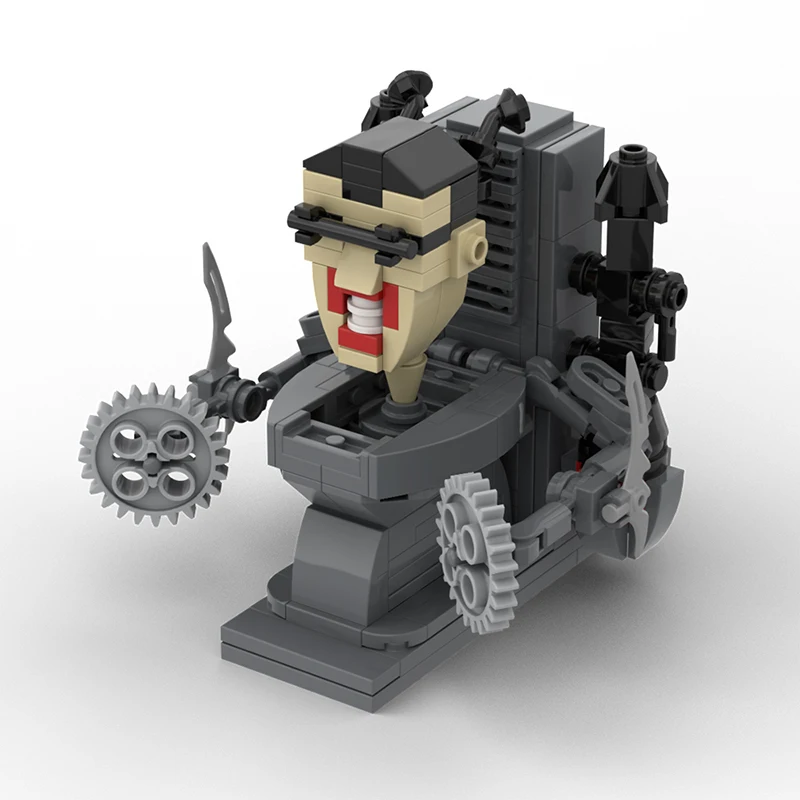 โมเดลหุ่นยนต์ช่างซ่อมห้องน้ำแบบสองใบมีด - ตัวต่อสร้างสรรค์จากภาพยนตร์ยอดนิยม เหมาะสำหรับเป็นของขวัญวันฮาโลวีนและคริสต์มาส