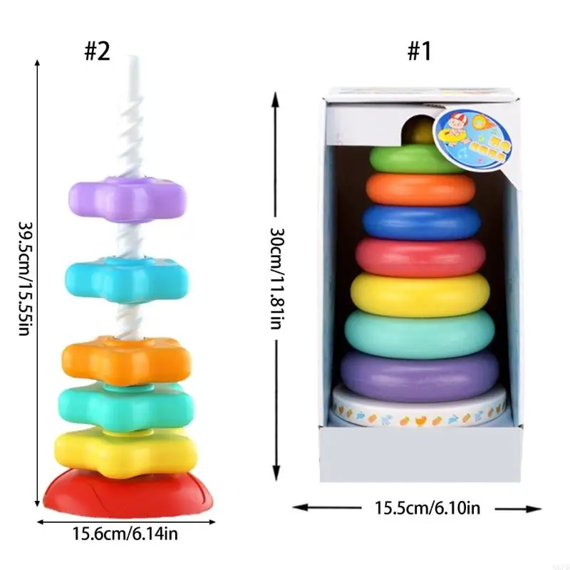 Habilidade Brinquedo empilhamento para crianças várias camadas coloridas Desenvolvimento habilidades motores fino Toy
