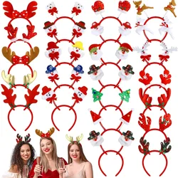6/12PCS Random Christmas Headbands Xmas Party Costume Headband Favors Christmas Hat Hair Bands for Annual Holiday Party Supplies