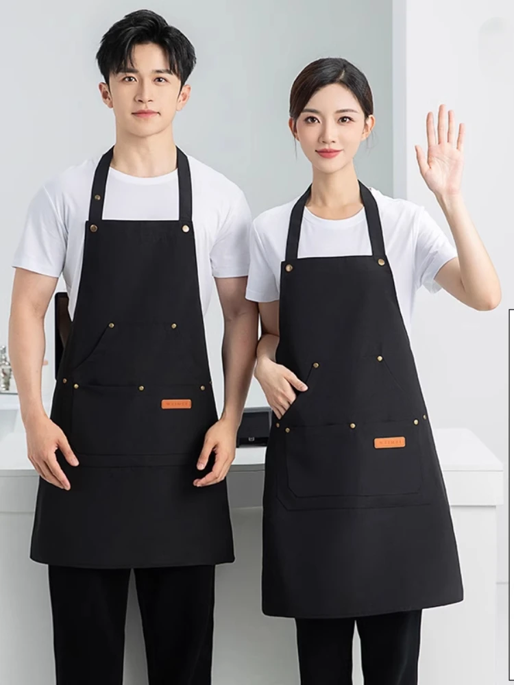 Waiter Overalls Korean Food Service Apron For Kitchen Women Divise Da Cameriere Coffee Artist Uniform Restaurant Work Clothes