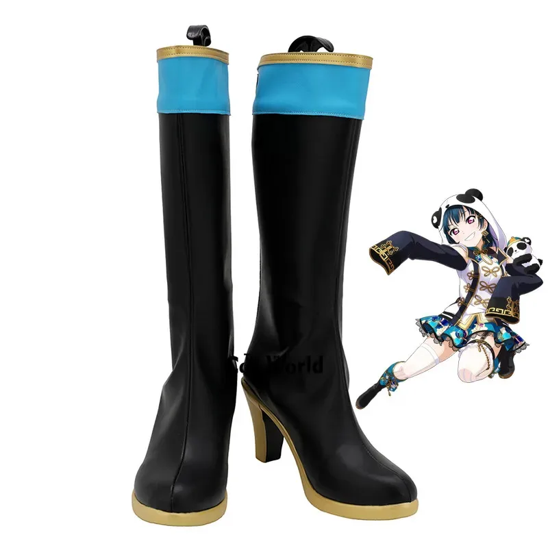 

Love Live Sunshine Aqours Cheongsam Awaken Tsushima Yoshiko аниме на заказ косплей обувь на высоком каблуке сапоги