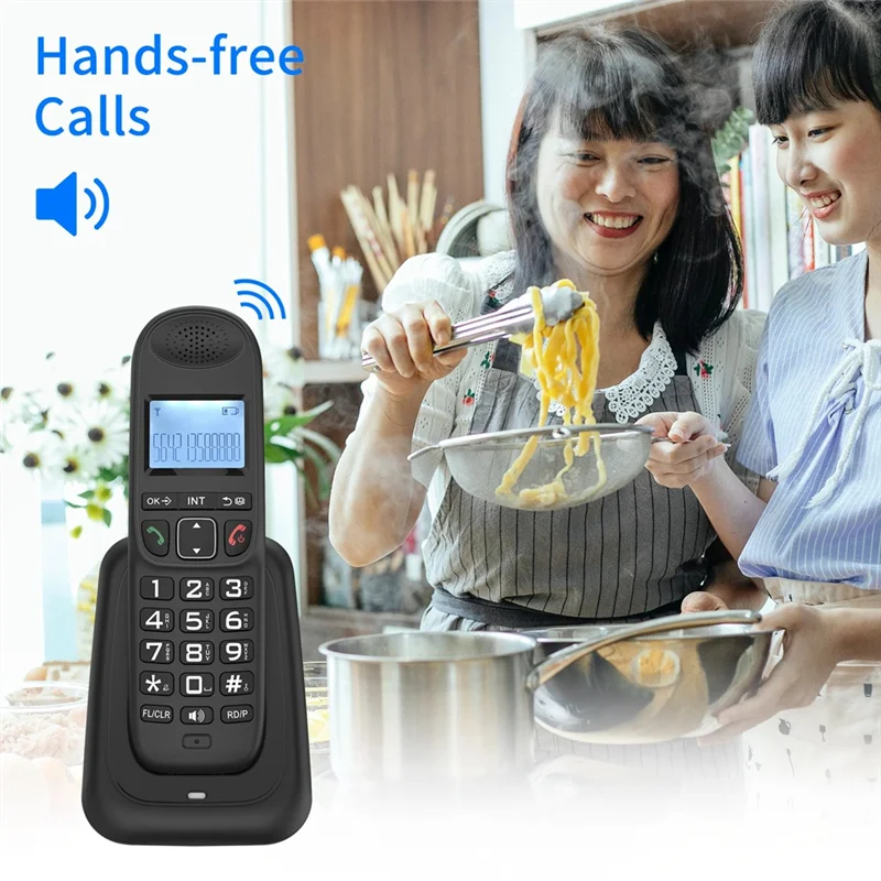 GO-Expandable Cordless Telephone Handheld Telephone For 5 Handsets 16 Languages US Plug B