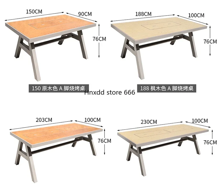 Outdoor leisure barbecue table and chair combination