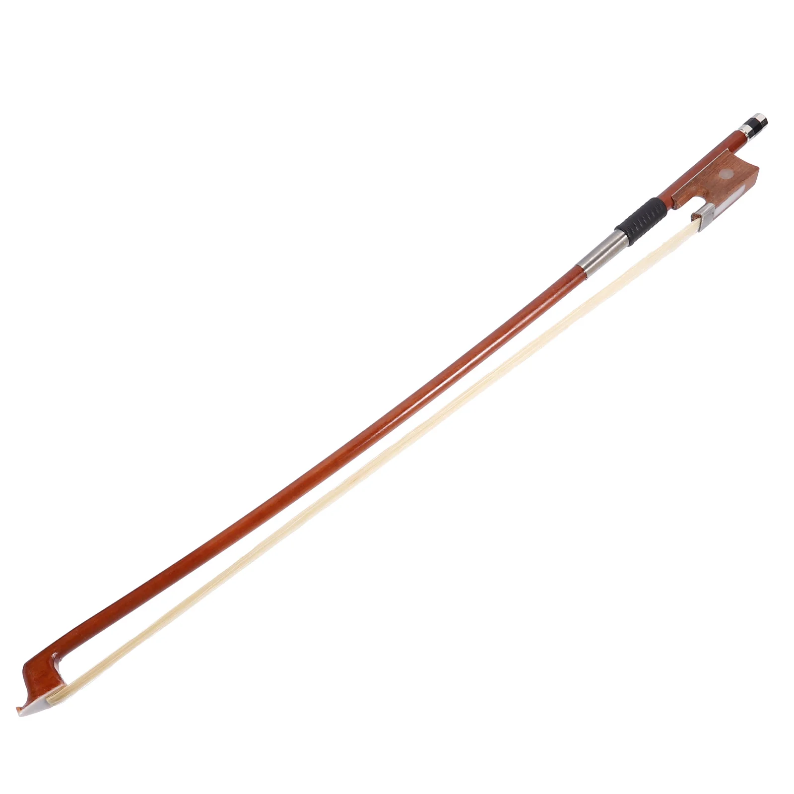 

1/10 Violin Bow Red Sandalwood Straight Body Horse Hair Balanced Weight Distribution Replacement For Student Violin