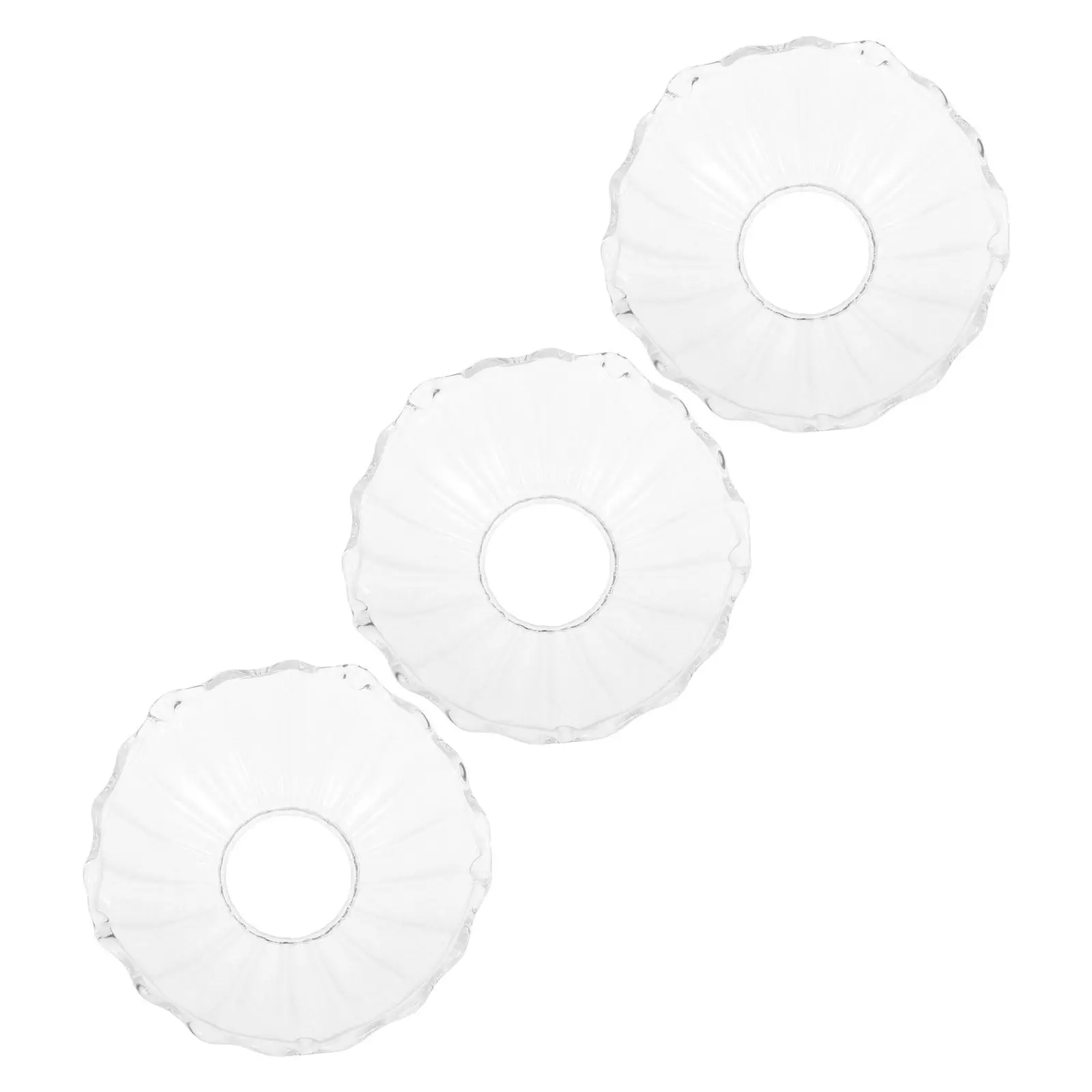 3Pcs Round Glass Drip Protectors Clear Wax Catcher Rings for Taper Candles Prevent Wax Drips Easy Clean Decorative