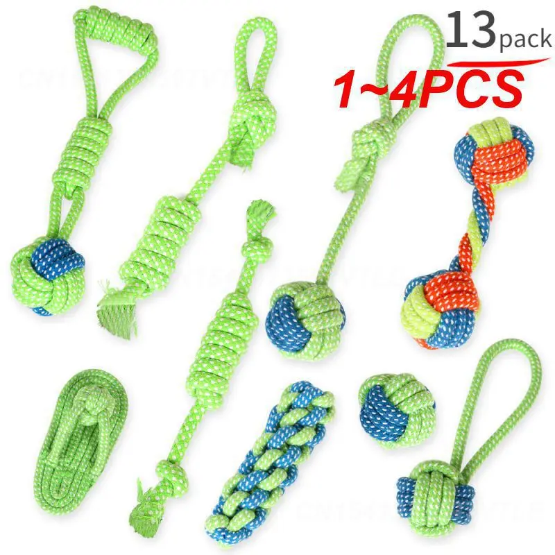 1~4PCS Large Small Dogs Fun And Engaging Tug-of-war Small Dog Interactive Toy Interactive Durable Rope Toy Bestselling