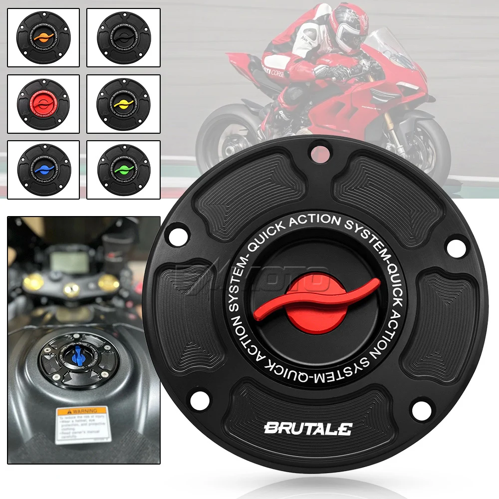 

Motorcycle Accessories Fuel Tank Cap Aluminum Quick Release Cover For MV Agusta BRUTALE 1000 1078 RR 1090 750 910 920 990R 989R