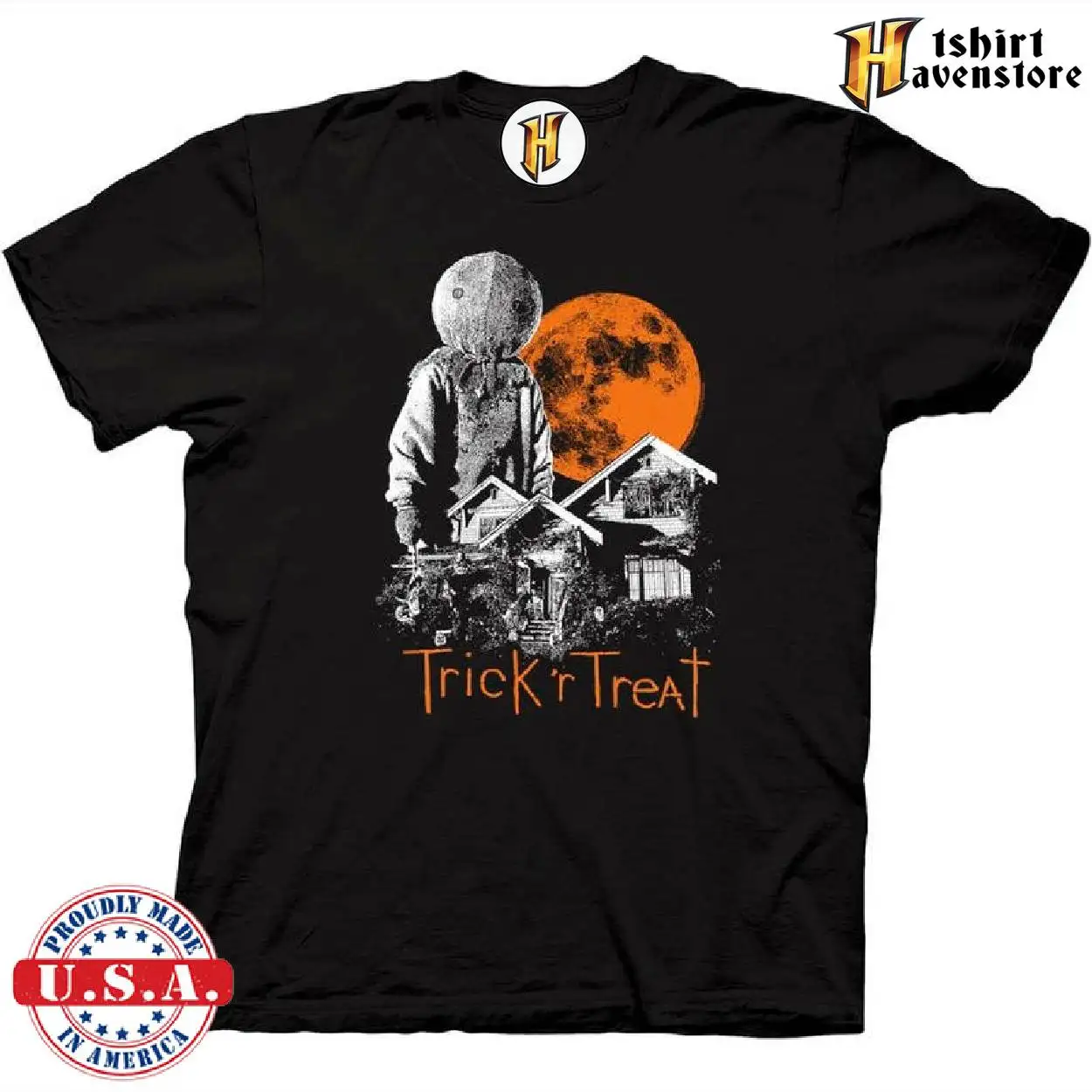 

Trick'r Treat Sam With House And Moon Unisex T-Shirt