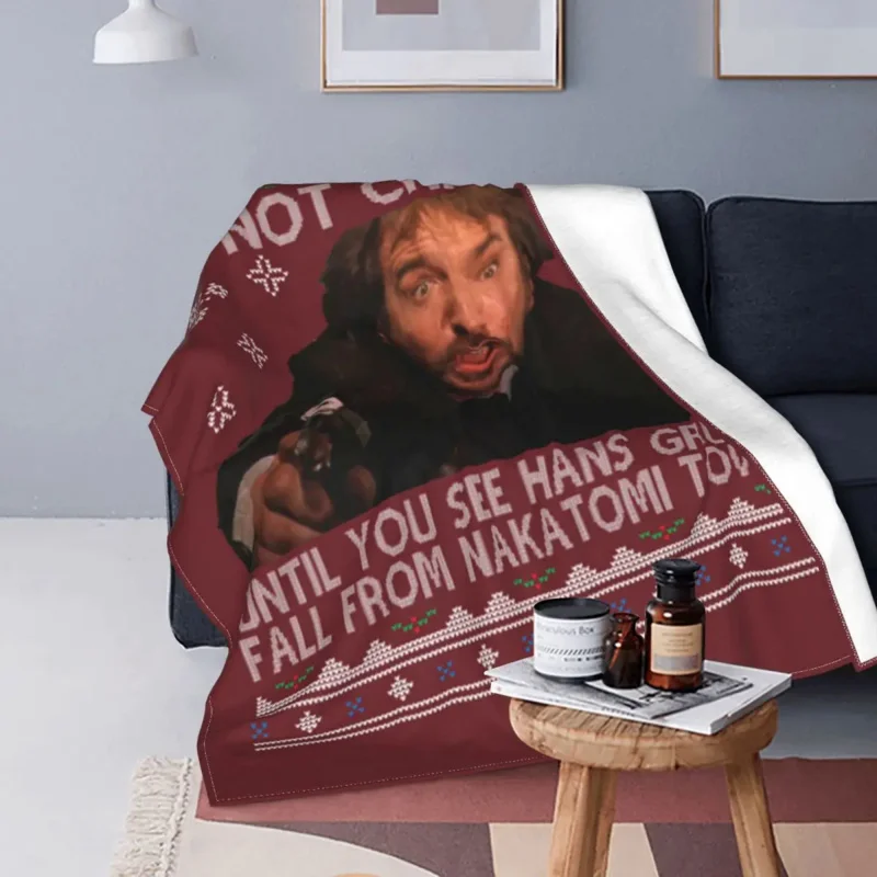 

Its Not Christmas Until Hans Gruber Falls From Nakatomi Tower Blanket Flannel Die Hard Warm Throw Blankets for Bedding Throws