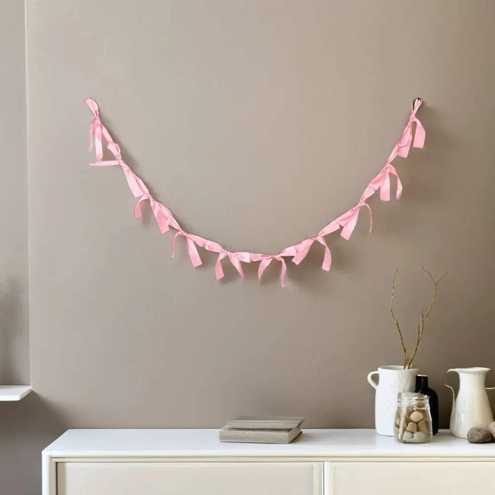 

2 Pcs Party Decoration Bow Birthday Decorations Banner Take Bath Weaving Garland
