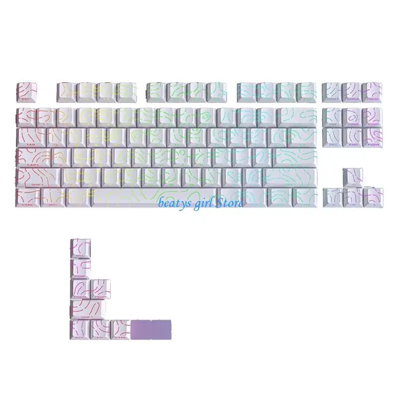C7AB Mechanical Keyboard Upgrades Keycap Set 97 PBT Side Print Keycaps