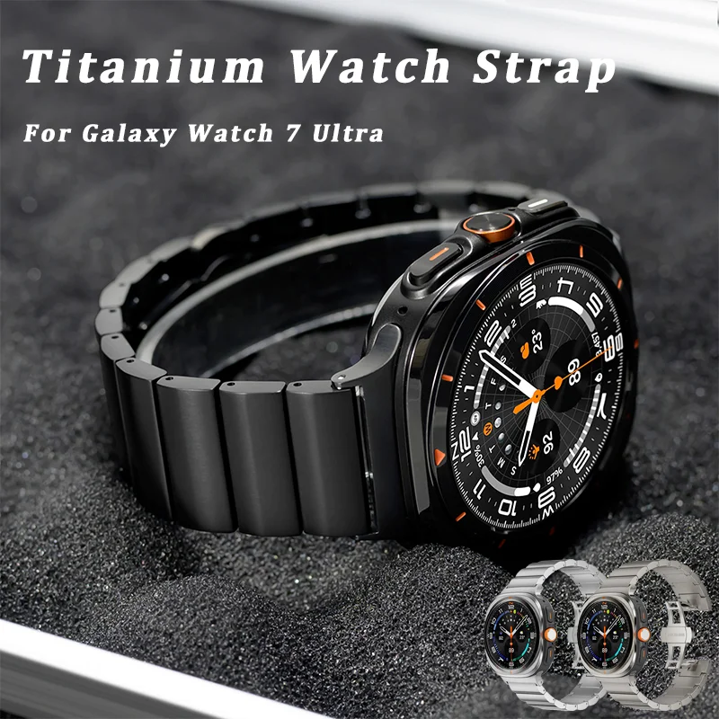 

No Gaps Titanium Metal Strap for Samsung Galaxy Watch Ultra 47mm Band for Galaxy Watch 7 Ultra 47MM Waterproof Bracelet Luxury