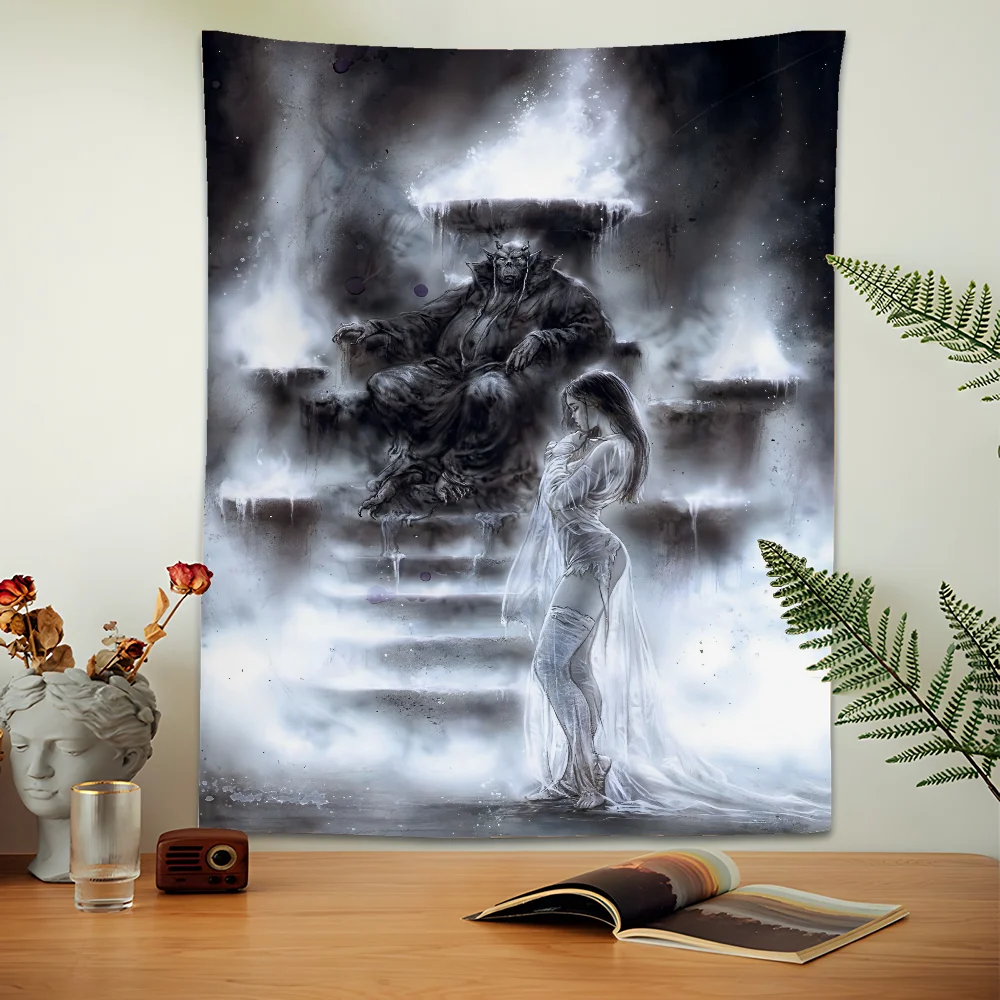 

Spanish Illustrator L-Luis RoyoS Paintings Wall Hanging Tapestry, Room Decor For Bedroom Living Room Dorm, Home Decoration Gift