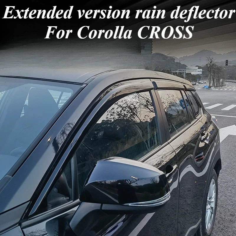 

For 2022-2024 Toyota Corolla CROSS Clear Rain Shield Modification Special Injection Window Rain Eyebrow-Exterior modification