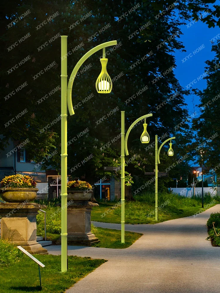 Outdoor Solar Simulation Bamboo Artwork Street Lamp Garden Lamp Garden Garden Lights B & B Landscape Lamp