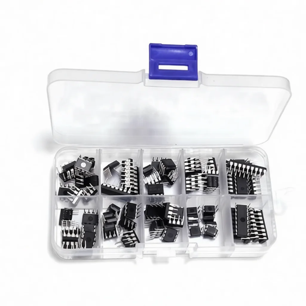 مجموعة 85 مكون إلكتروني IC DIP - مراجعة Electronics Repair Lab وسعره