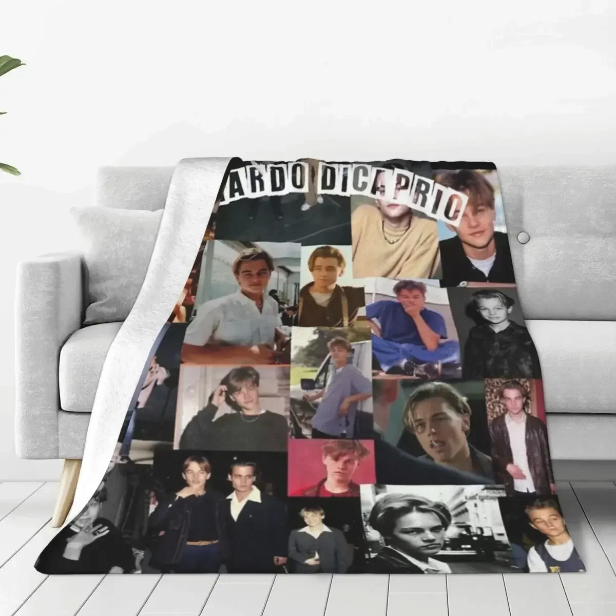 Leonardo Dicaprio Collage Throw Blanket Coral Fleece Plush Bed Love Story Throw Blanket Relax Lightweight Thin for Bedding Throw
