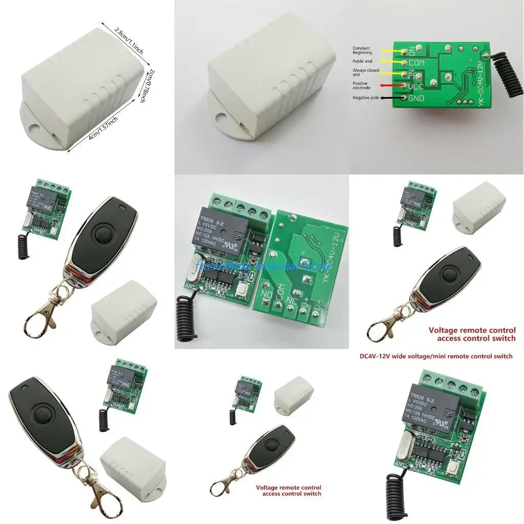 

Y5GD Motor Toggle Switches with Remote Simple Manual Control DC4V-12V Receiver Board DC4V-12V for Home Automation Systems