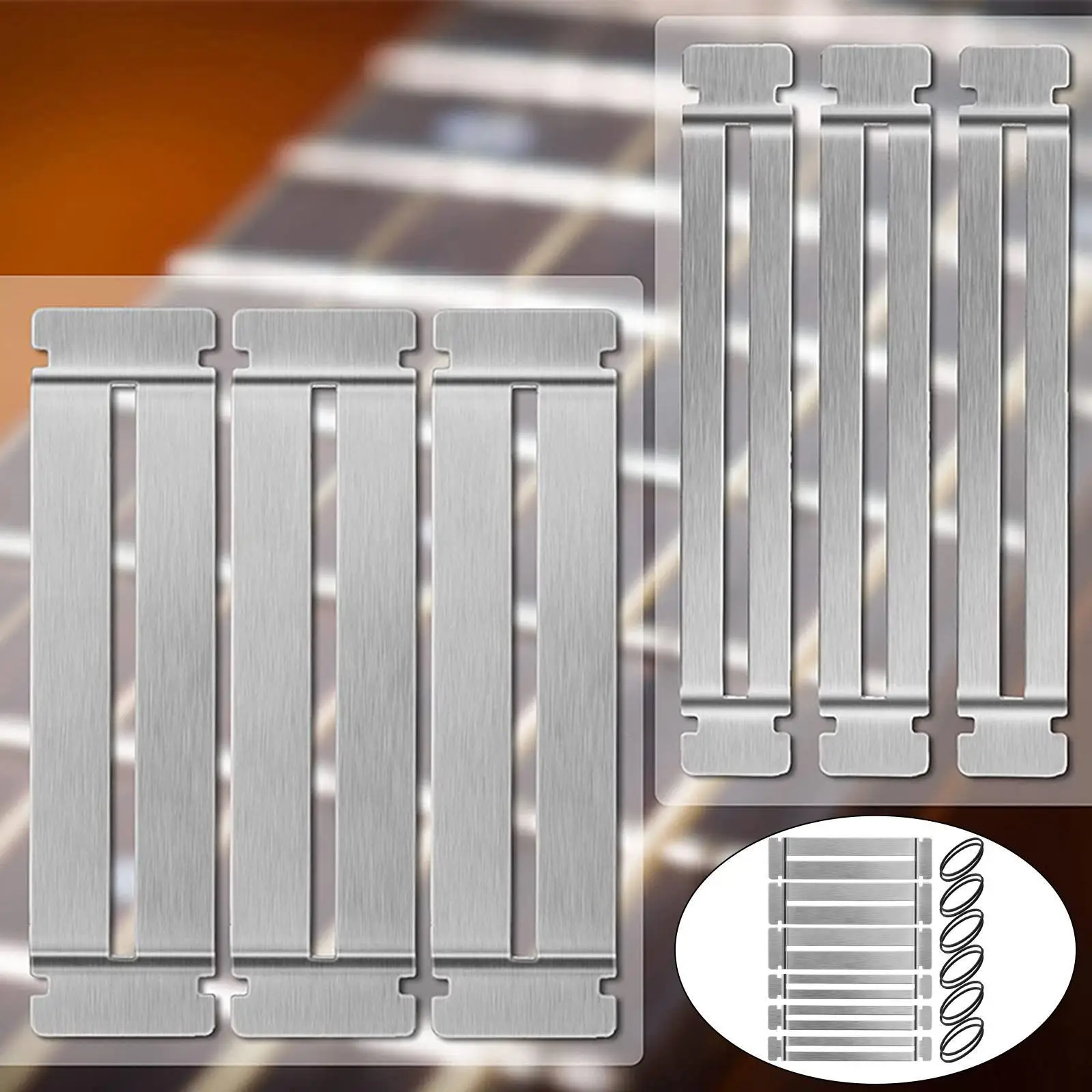 مجموعة أدوات إصلاح الجيتار 12 شريط مطاطي لخلع الملابس وتلميع الحنق #4