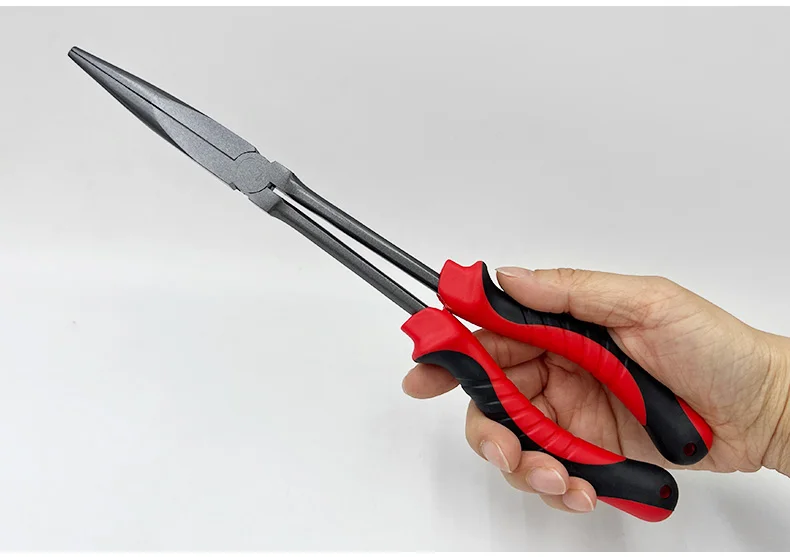 ShareShark Hochkarbonstahl 29cm Multifunktionale Angelzange Köderzange Langnasenzange Splitringöffner Angelwerkzeuge – Detail 10