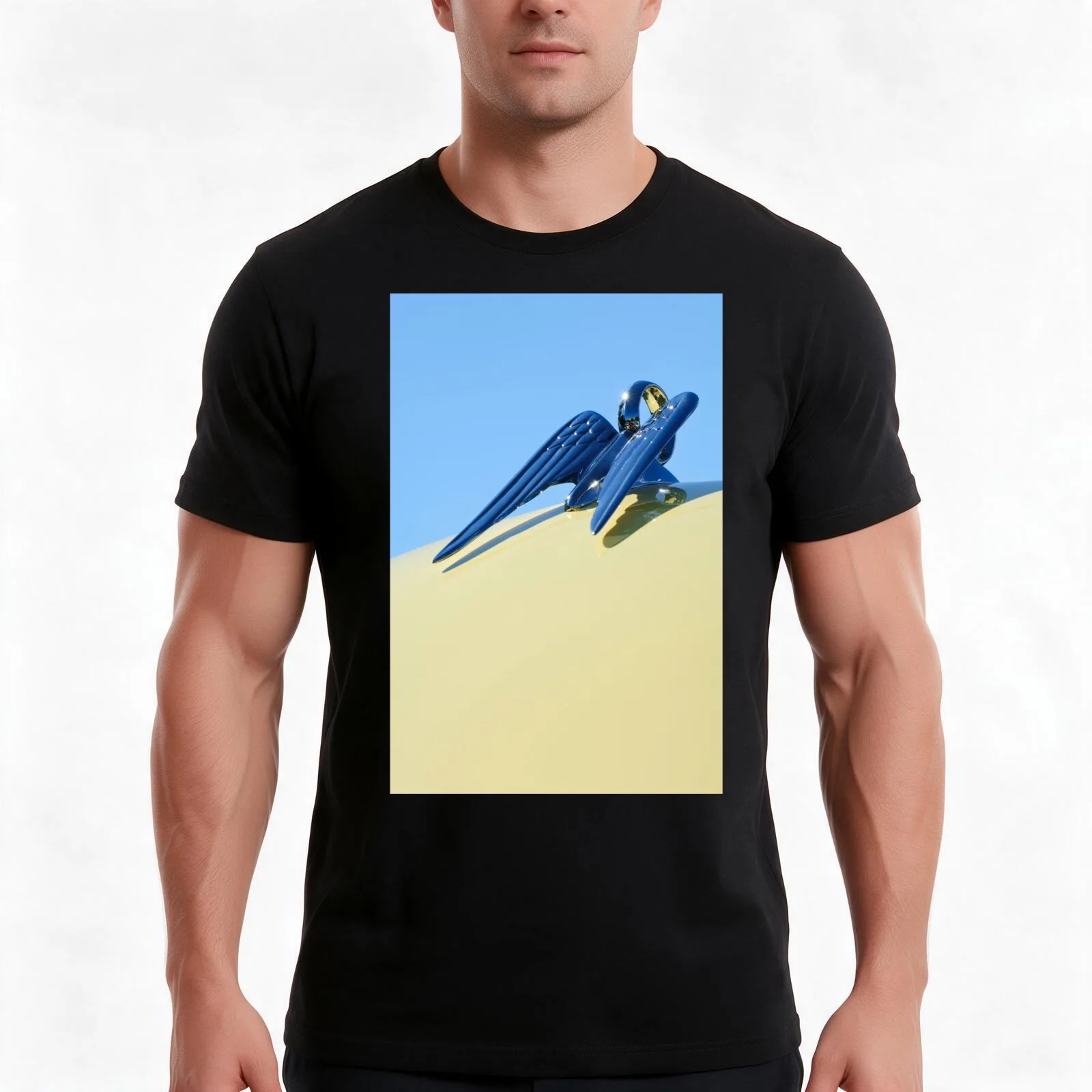 1951 C New Yorker Convertible Hood Ornament -0061c T-Shirt, Summer Casual Cotton Tee, Oversized Streetwear Tops, 100% Cotton