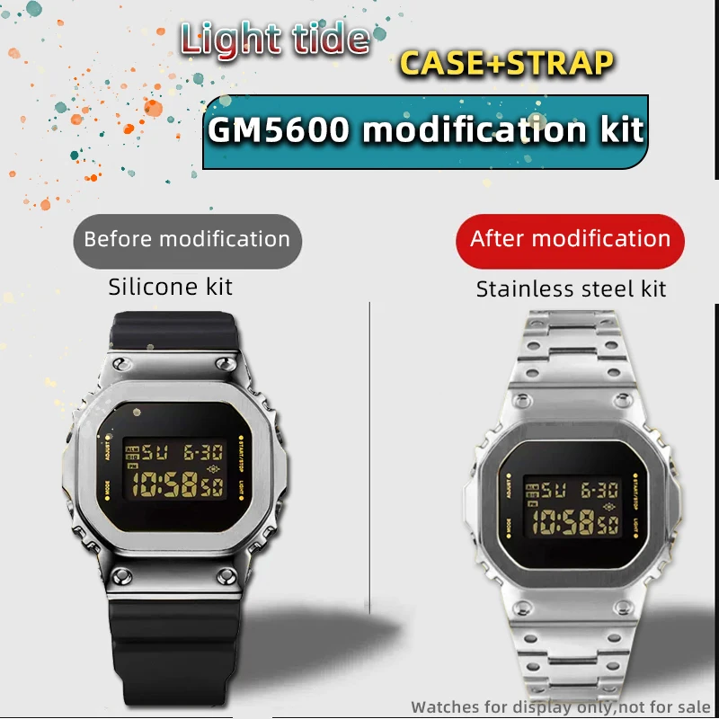 GM-5600 mod kit for G-SHOCK small block 3229 GM5600 case and strap