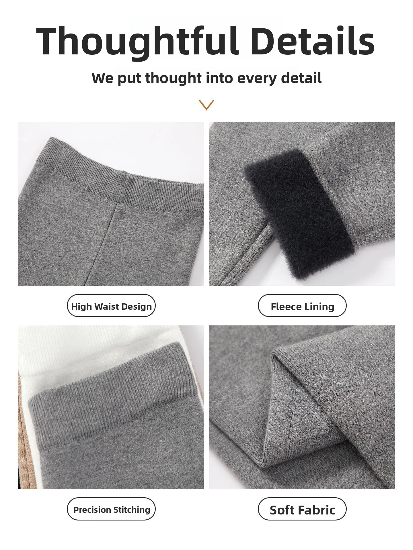 Rouje Dsyle hoge taille verdikte yogabroek dames herfst winter afslankende basislaag broek casual lange broek polyestervezel