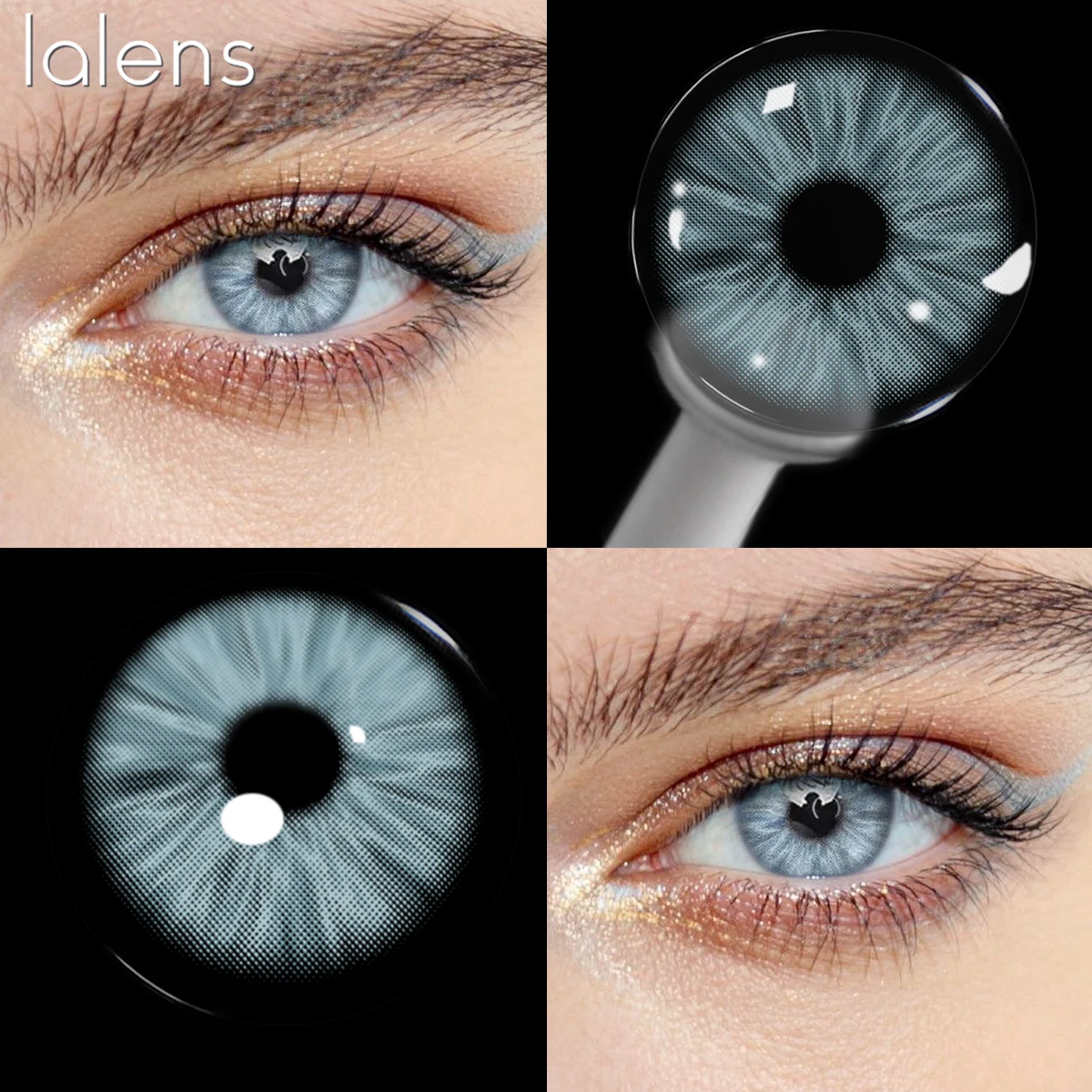 VISUASHOW Prescription  Colored Contact Lenses -1.00 to -8.00 2Pcs 14.20mm Half-Year Disposable for Daily Office Makeupp