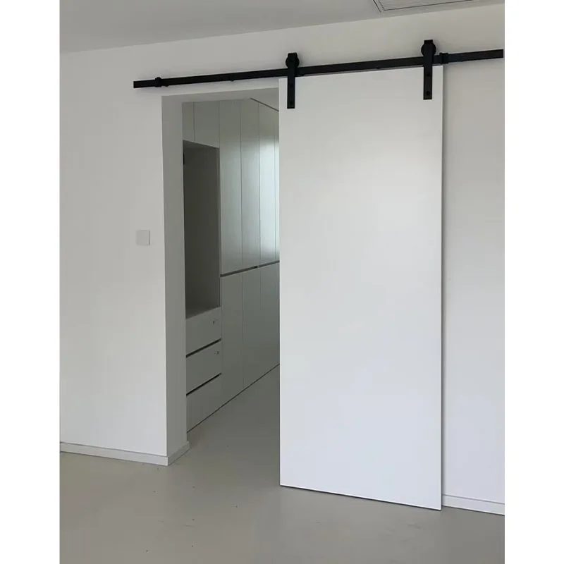 Wholesale Premium Wooden Barn Door With Solid Construction And Artistic Cherry Wood Veneer For Interior Elegance