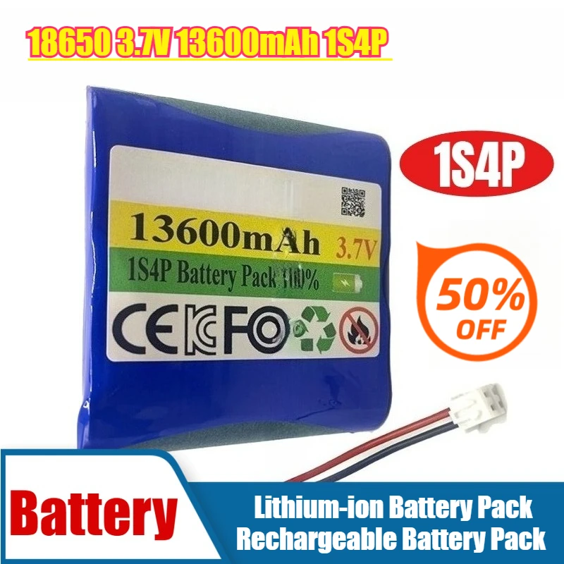 

18650 3.7V 13600mAh 1S4P Lithium-ion Battery Pack Rechargeable Battery Pack
