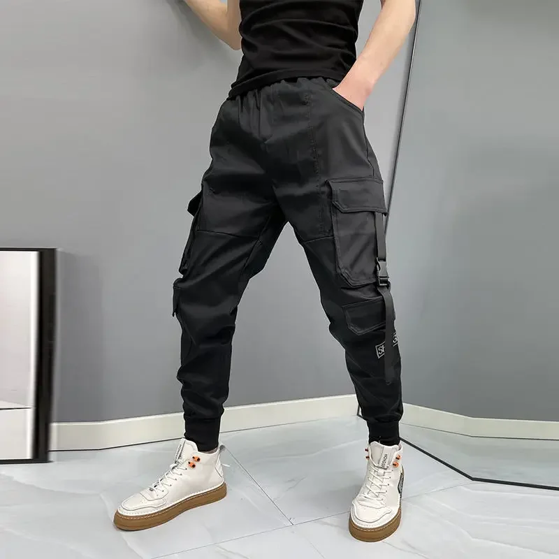 Spring and Autumn High Quality Men\'s Cargo Pants Fashion Streetwear Harajuku Embroidery Mount Camping Joggers Pant Male Trousers