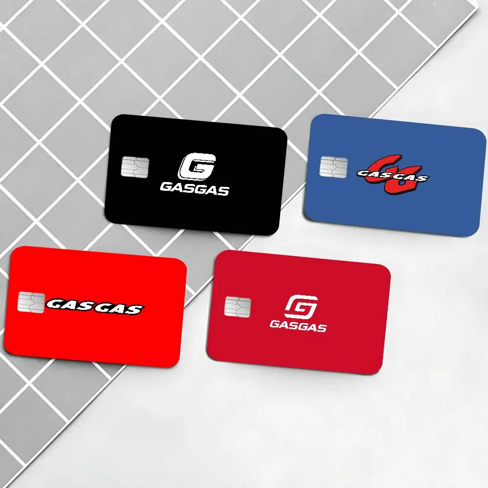GasGas Red Motorcycle Anime Spend or Save Funny Shell On Off Ultra Thin No Fade Sticker Skin Cover Film for Debit Credit Card