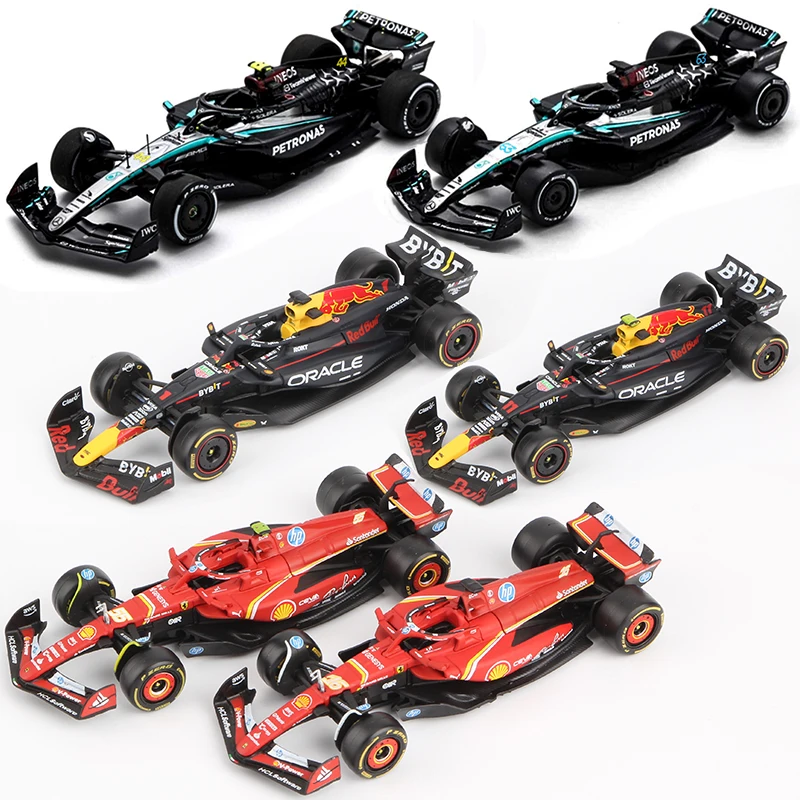 

1:43 2024 F1 Alloy Car Model Formula Racing Die Cast Toy SF24 RB20 W15 MCL38 Red Bull Mercedes New Season