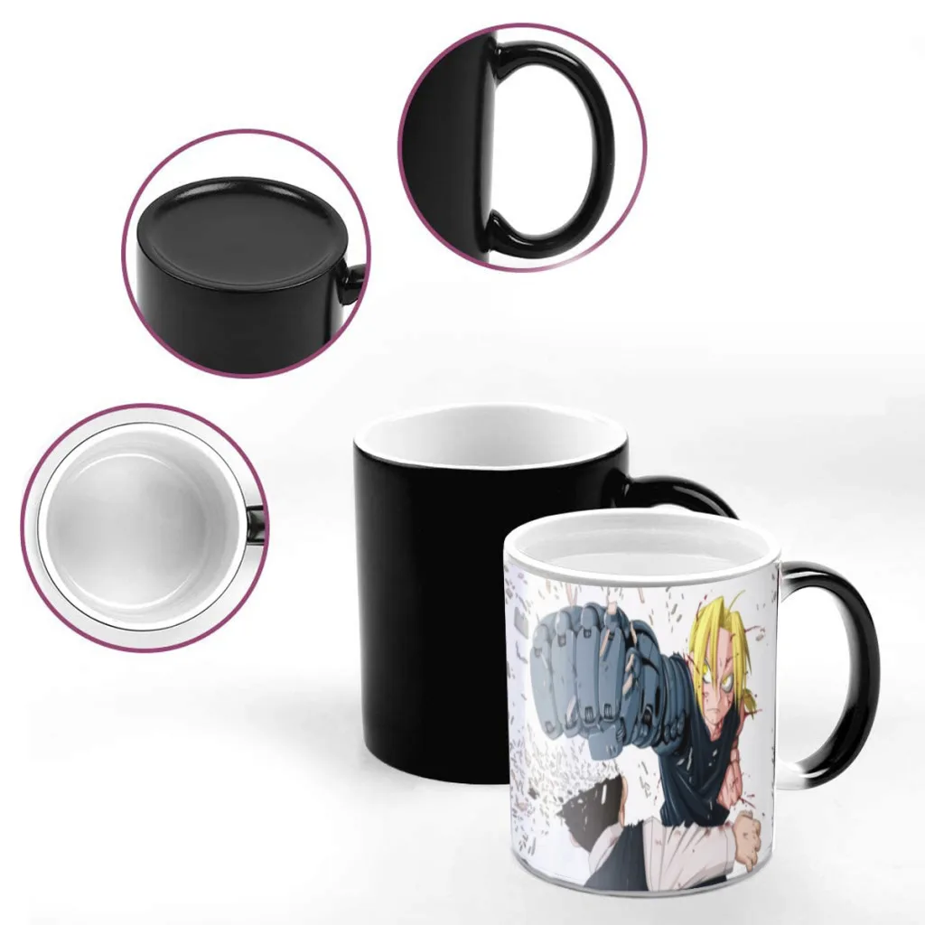 Japan Anime Fullmetal Alchemist Cuadros Newest Design Coffee Mugs Heat Color Changing Milk Tea Cup For Birthday Gift