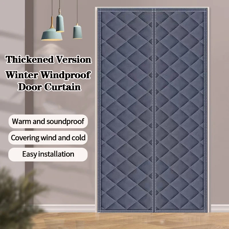 Winter Windproof Partition Curtains Insulation Room Cotton Thickened Curtains Warm Partition Curtains Insulation Curtain 방한 커튼