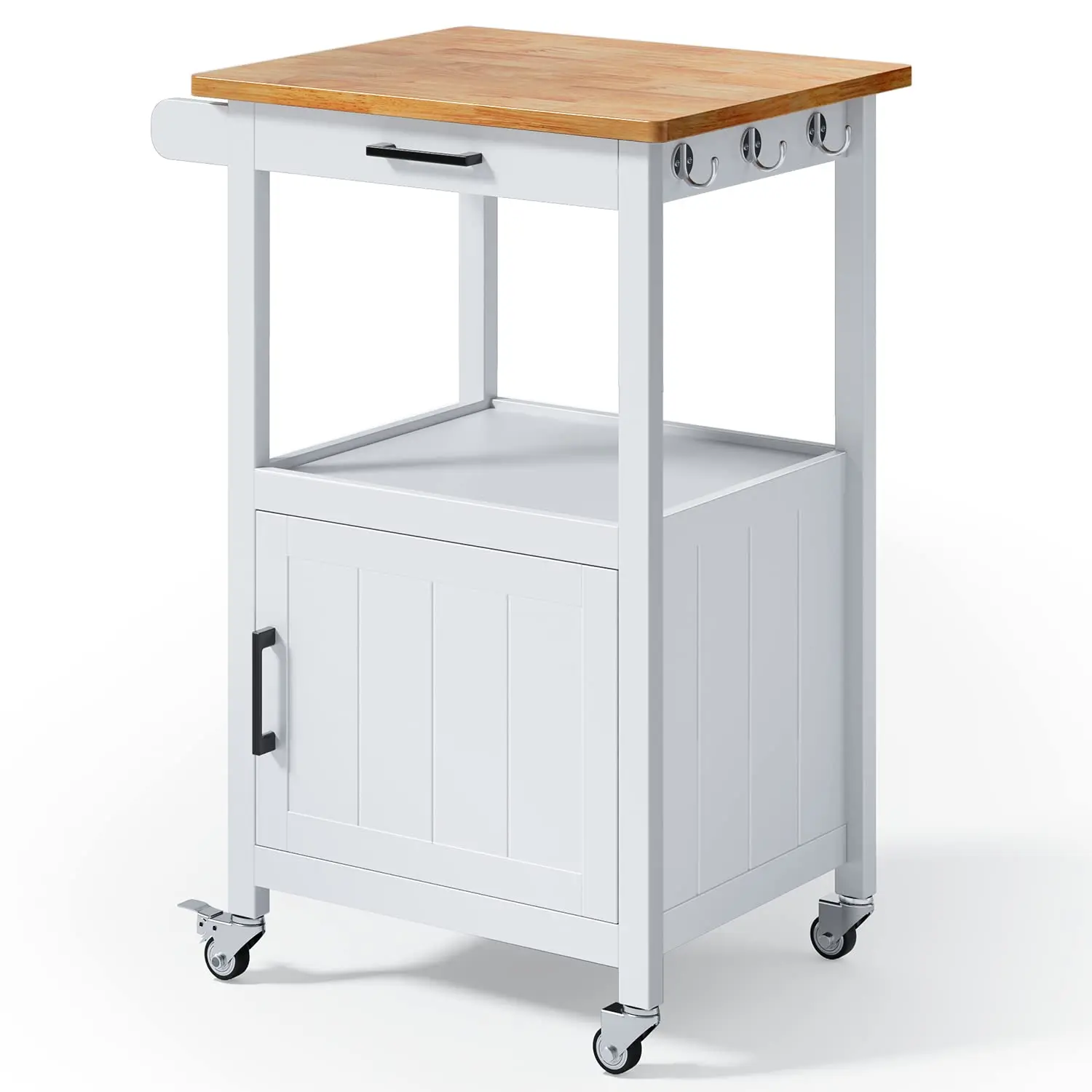 

Rolling Kitchen Island Cart with Drawer, Storage on Wheels, Small Home Coffee Bar, Microwave Stand, Table/Cabinet, Customized