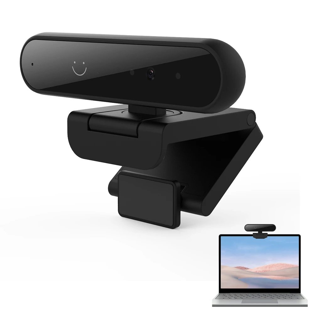 

USB-камера с распознаванием лиц для Windows Hello 11 10, веб-камера 1080P, 30 кадров в секунду с микрофоном для видеоконференций вдома и офисе