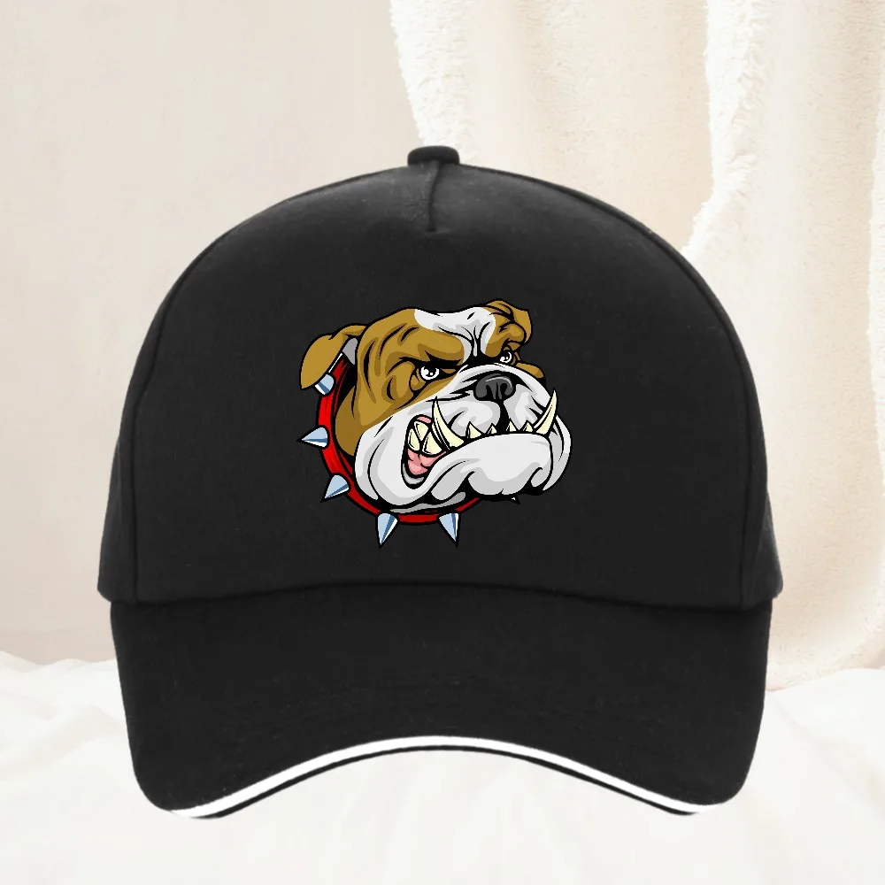 Super Angry Dog Stick Bully Bulldog cartoon man Baseball Cap Spring And Summer Snapback Hip Hop Hat Adjustable Sun Shading Hats