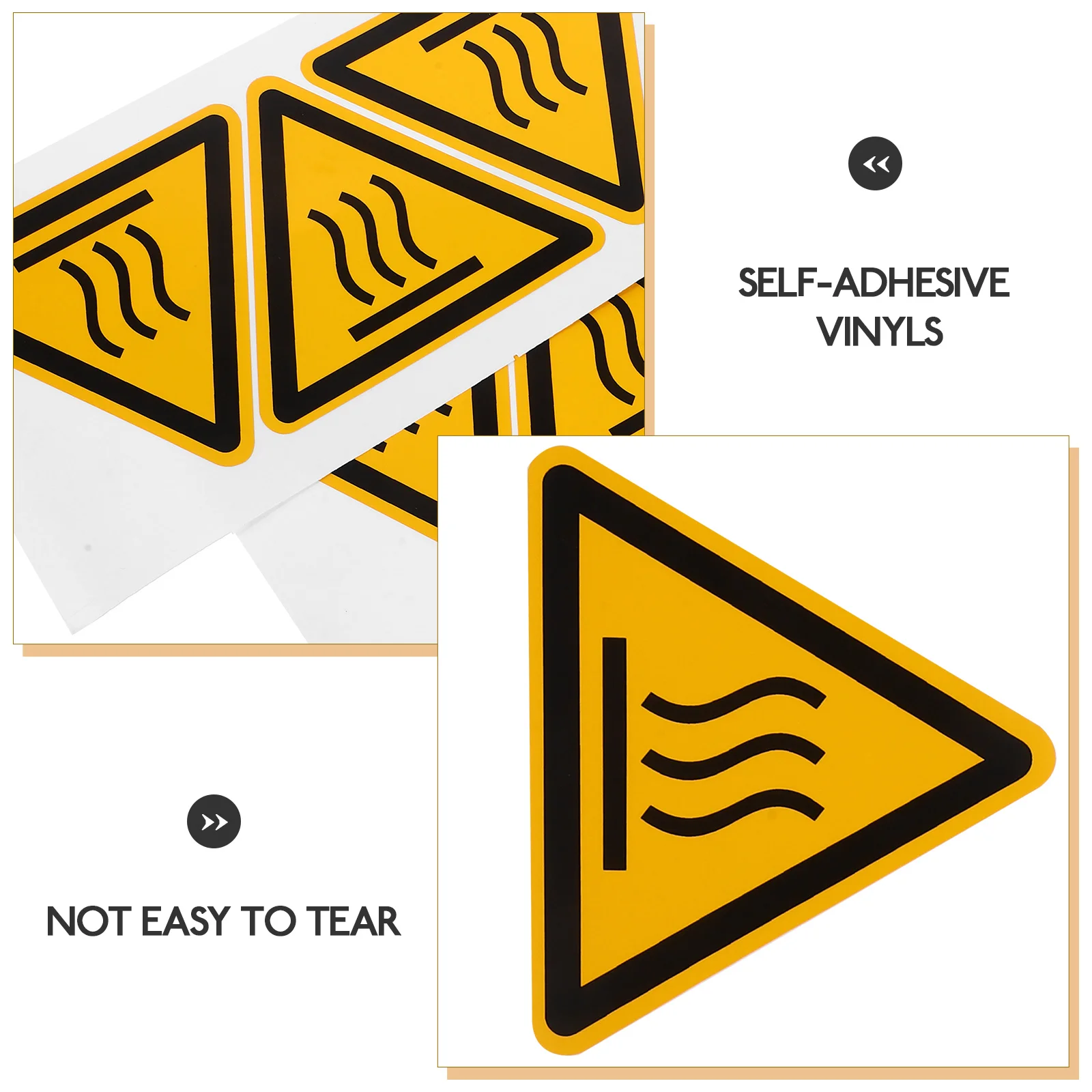 2 Sheets Stickers Warning Label Hot Laser Caution High Temperature Decal Safety Sign
