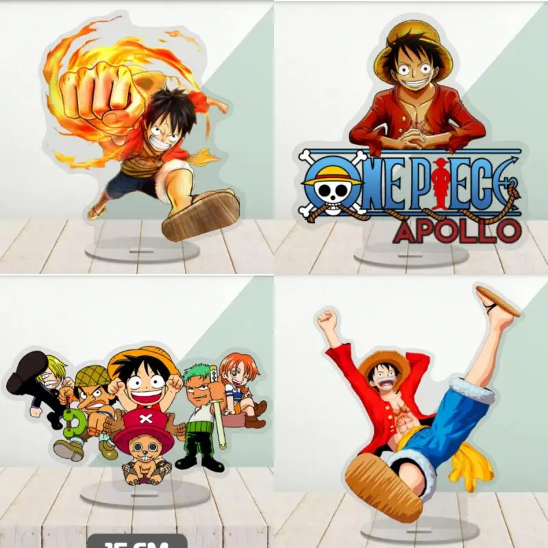 Soporte de acrílico para One Piece, tripulación del Sombrero de Paja, Monkey D. Luffy, diferentes estilos, figuras de acrílico de anime hechas a mano, regalos de juguete