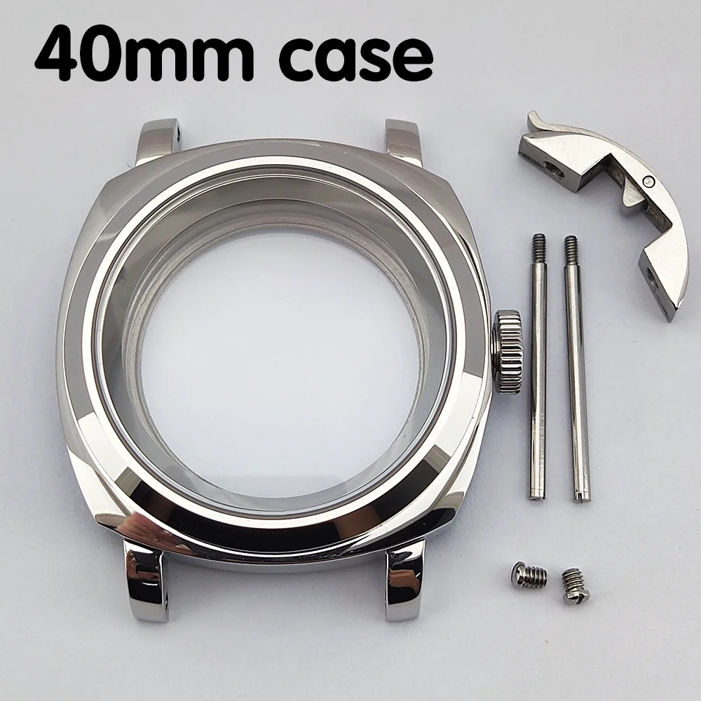 

NH35 Case 40mm Case Sapphire Glass Waterproof Case Fits 28.5mm Dial Case Luxury Men's Watch Case Fits NH34 NH35 Movement Case
